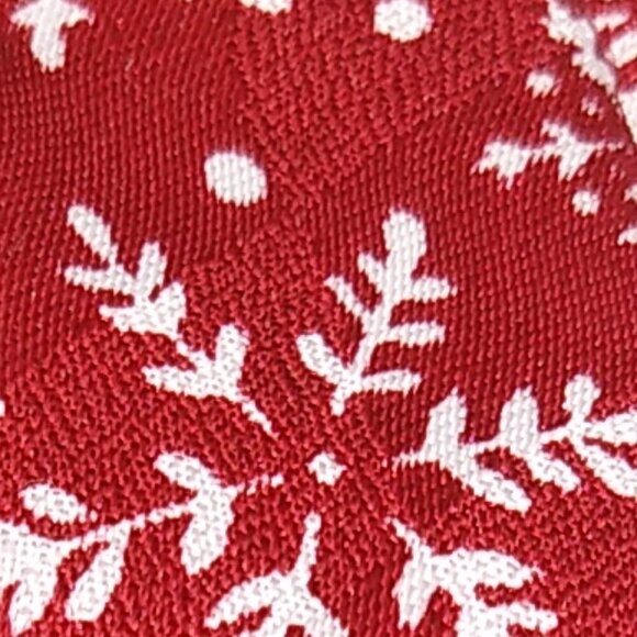 Cool Yule Red Snowman Snowflake Silk Tie Hallmark - Picture 10 of 10